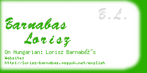 barnabas lorisz business card